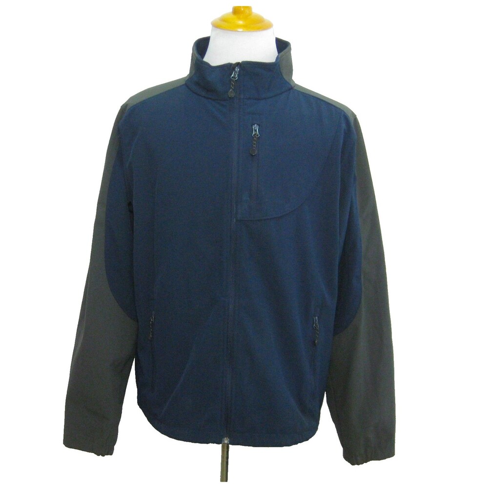 Black Diamond Jacket Men's Large Blue Gray Warm Winter Ski Coat Zipper Pockets